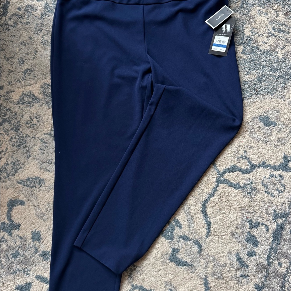 Nine West Navy Straight Leg Pants-XL